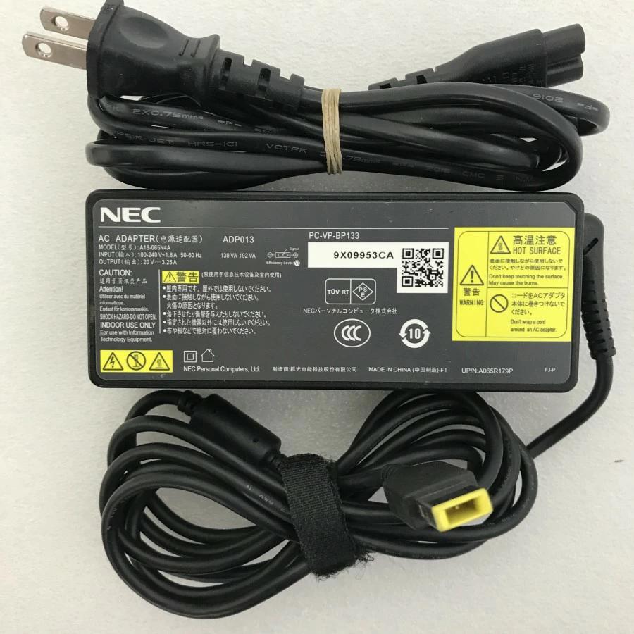 NEC 純正 AC ADAPTER 20V~3.25A ADP013 A18-065N4A コネクタ角型 動作