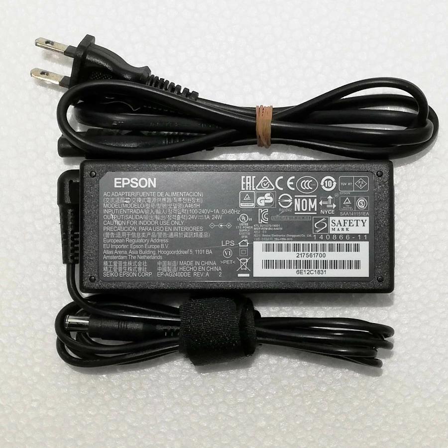 美品 EPSON 24W ACアダプタ A461H 24V~1A 外径約6.4mm 内径約4.2 美品 EPSON 24W ACアダプタ A461H 24V~1A 外径約6.4mm 内径約4.2