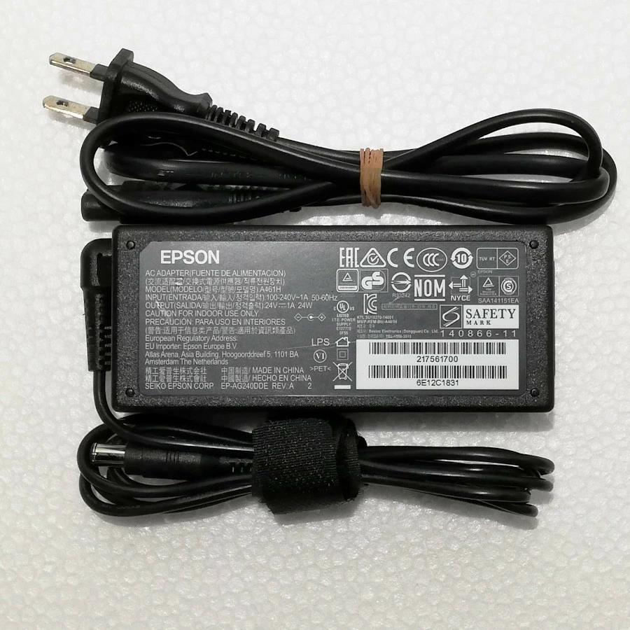 美品  EPSON  24W ACアダプタ A461H 24V~1A  外径約6.4mm 内径約4.2mm  PX-S05B PX-S05W カラリオミー PF-71、GT-X980対応可  動作保証 センターピンあり｜seikishoji