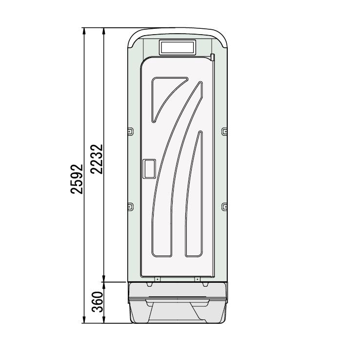 旭ハウス工業 仮設トイレ AUG-1J+BC37N ペダル式軽水洗便槽付 和式