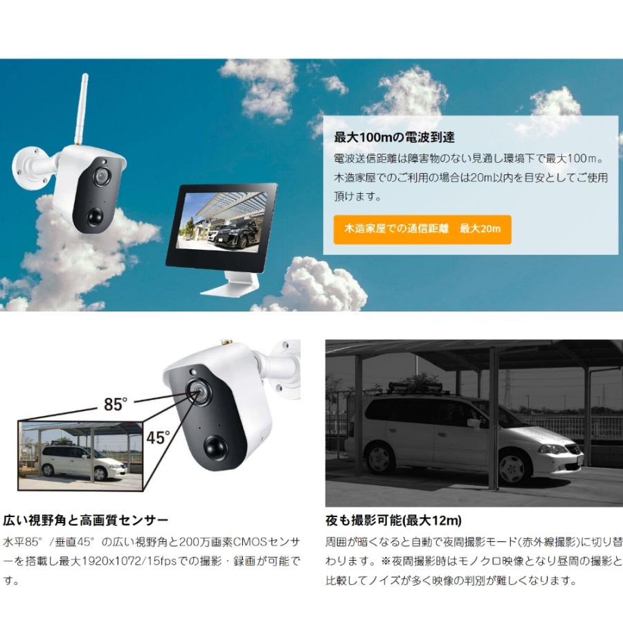 キャロットシステムズ オルタプラス ソーラーバッテリー無線カメラ
