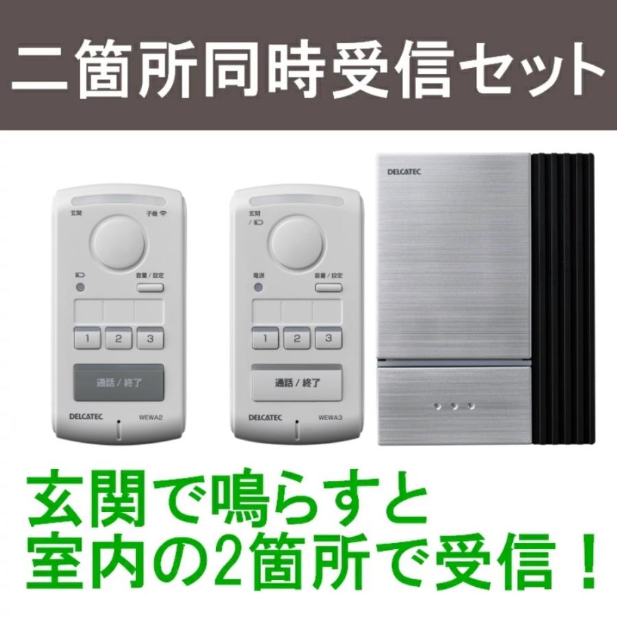 ワイヤレスインターホン 親機＋玄関子機＋室内子機セット DWP10A1 DWH10A1 在庫あり即納 :dwp10a1set:セイコーテクノ