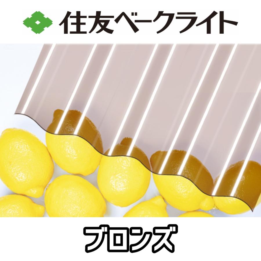 住友ベークライト ポリカ 波板 10尺 3030x655mm ポリカーボネート 10枚セットの画像