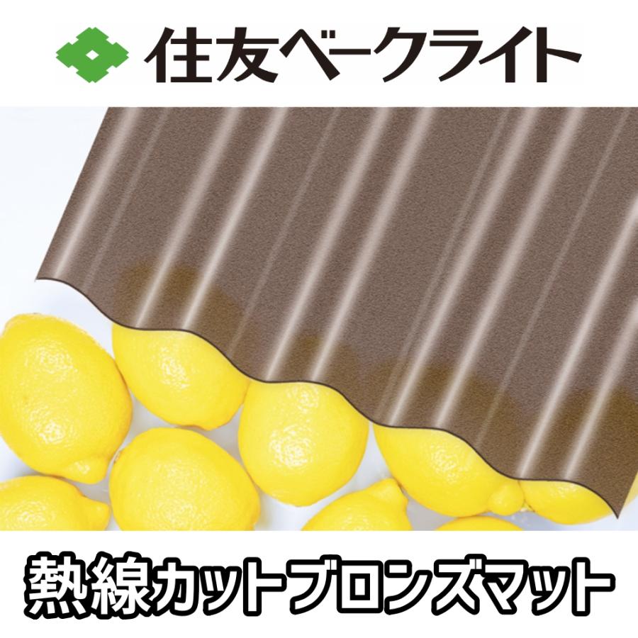 住友ベークライト 熱線カットポリカ 波板 7尺 2120x655mm ポリカーボネート 10枚セットの画像