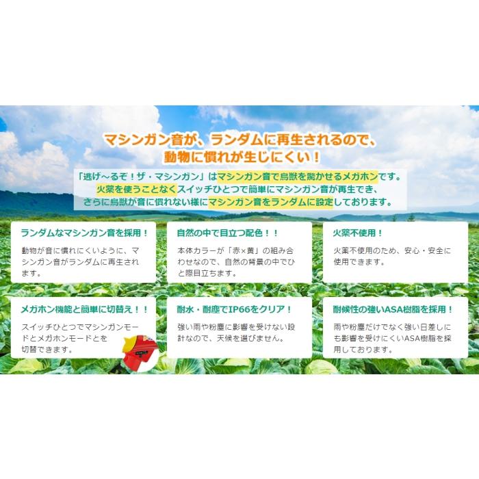 メガホン拡声器 ノボル電機 逃げ〜るぞ！ザ・マシンガン 6W TSS-007