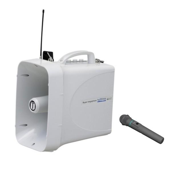 拡声器 大型メガホンセット ユニペックス TWB-300 ワイヤレスマイク WM-3400 選挙 防災 災害 地震対策にも 在庫あり即納