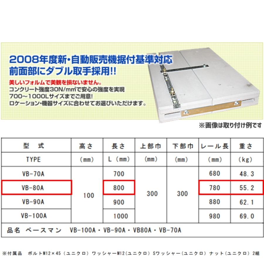 ベースマン 竹原電設 自動販売機用基礎架台 VB-80A 2個セット