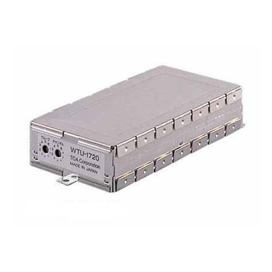 TOA 800MHz帯 シングル ワイヤレスチューナーユニット WTU-1720