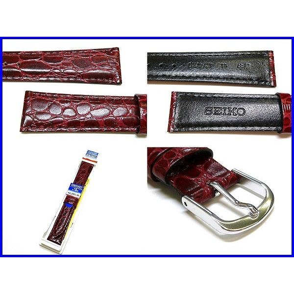 SEIKO（セイコー） バンド 腕時計 18mm DXA7A 牛革ワニ型押 甲丸タイプ