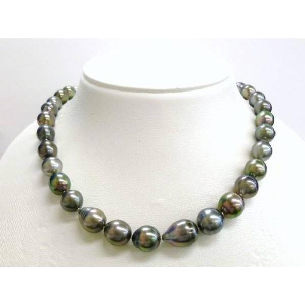 ☆新品☆『黒蝶真珠 8.0〜11.2mm』一連ネックレス レディース JDL鑑別