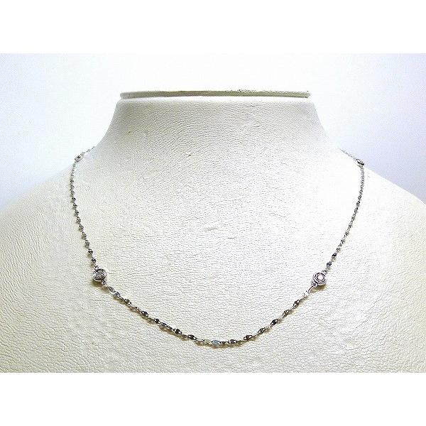 【新品】 『ダイヤモンド 0.35ct』K18WGロングネックレス 【AA1156557284】(41759円)