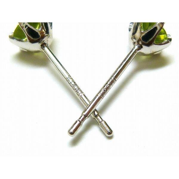 K14WG ペリドットピアス ☆新品☆『ペリドット 0.40ct』K14WGスタッドピアス レディース