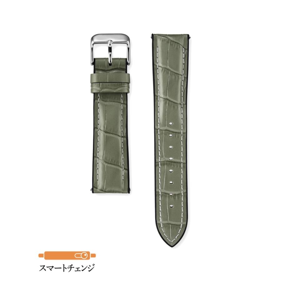 SEIKO（セイコー） バンド 腕時計 20mm RS02C20LGY 牛革ワニタケフ型押