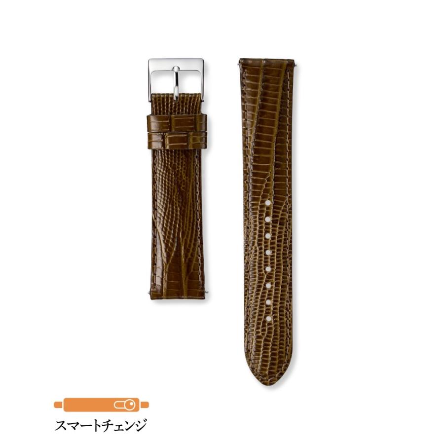 セイコー バンド 腕時計 20mm RS17C20DBN 牛革テジュー型押 切身 グレーシング バネ棒付き 小甲丸タイプ 正規品 SEIKO こげ茶色