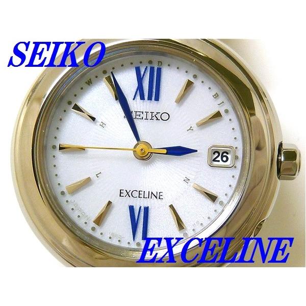 【稼働美品】　SEIKO 　EXCELINE　電波ソーラーチタン製　社名刻印有 Exceline ☆新品正規品☆『SEIKO EXCELINE』セイコー エクセリーヌ