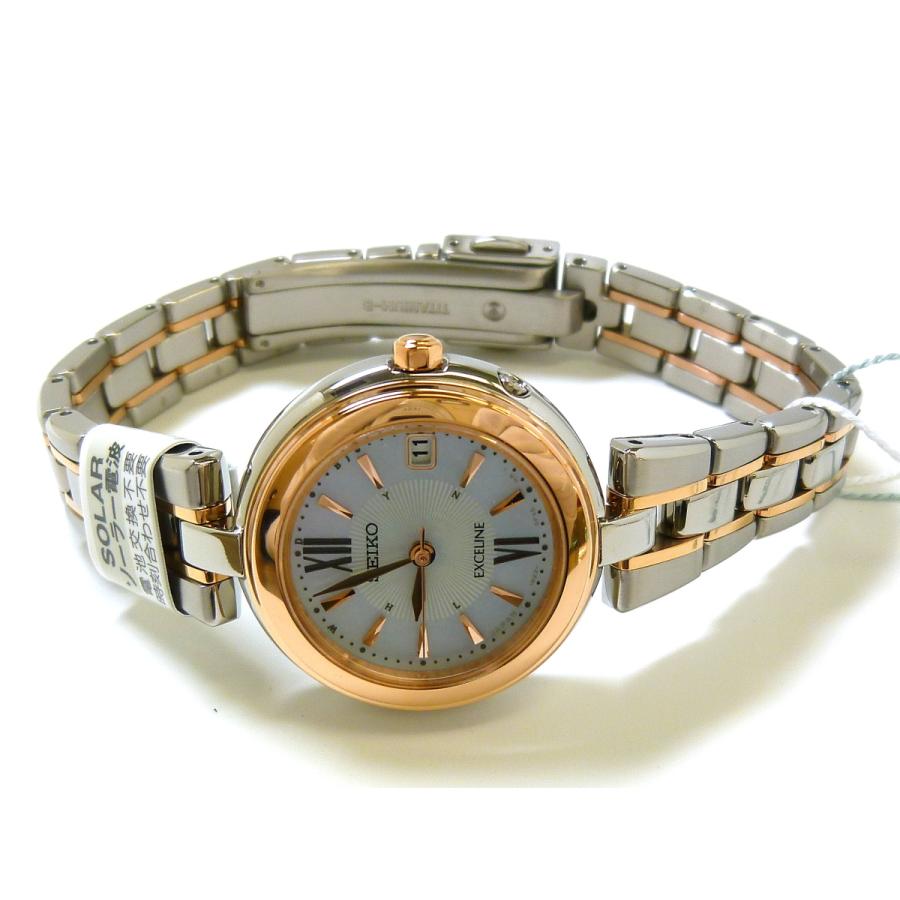 美品　SEIKO EXCELINE ソーラー腕時計　おしゃれ 稼働 美品 SEIKO EXCELINE レディース腕時計 クォーツ 高級時計