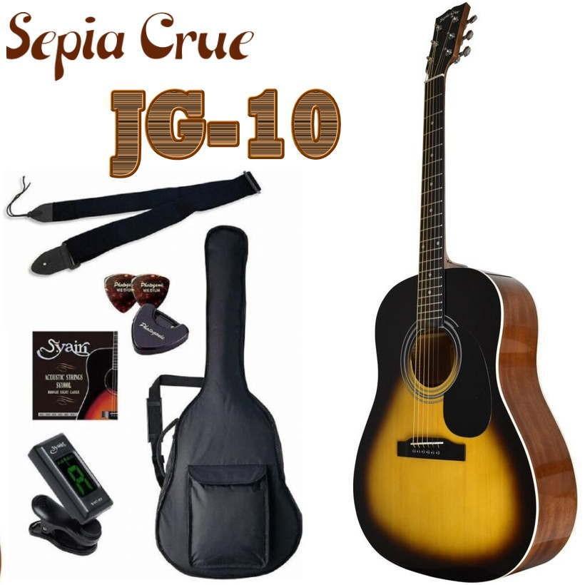 アコースティックギター 初心者 セット　SepiaCrue　JG-10/TS　おすすめ！新品即決｜seikodo