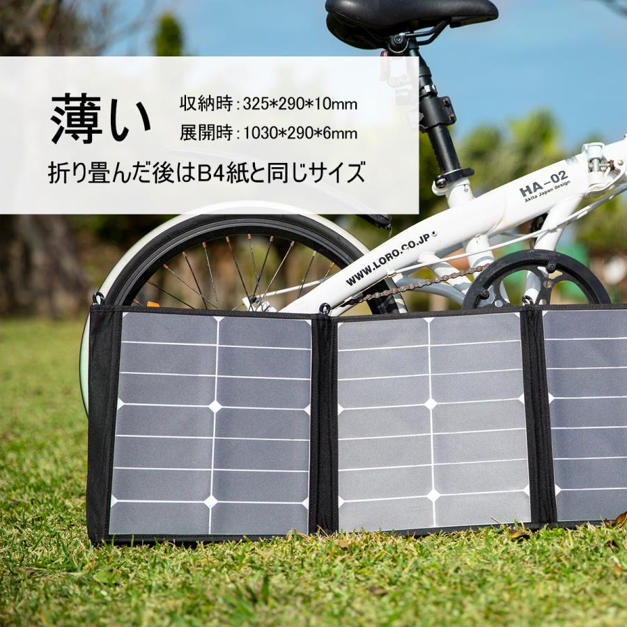 処分価格】ソーラーパネル 折り畳み 薄型 45W 防災 停電対策