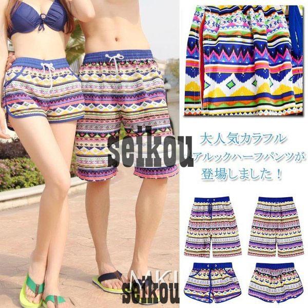 人気ブランドの 新作レディースサーフパンツ水着ショートパンツ海パン短パンハーフパンツボードショーツメンズレディースペアルックペア短パンカップル