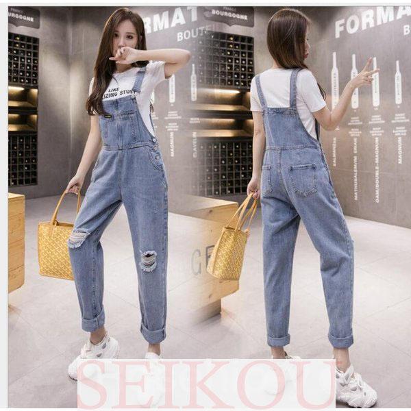 公式 サロペット デニム オールインワン レディース クラッシュジーンズ ダメージ加工 オーバーオール パンツ カジュアル ロングパンツ Materialworldblog Com