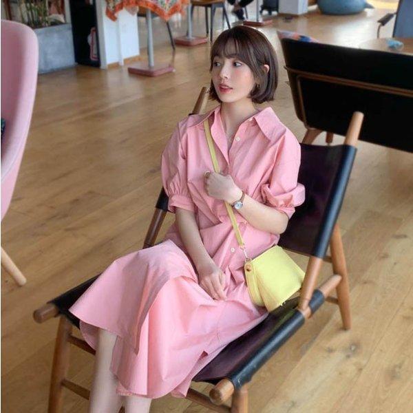 2色 ワンピース レディース 40代 きれいめ 夏 シャツワンピース 大きいサイズ パーティードレス 韓国風 おしゃれ 可愛い 通勤 Ol 上品 着痩せ 肌触りがいい