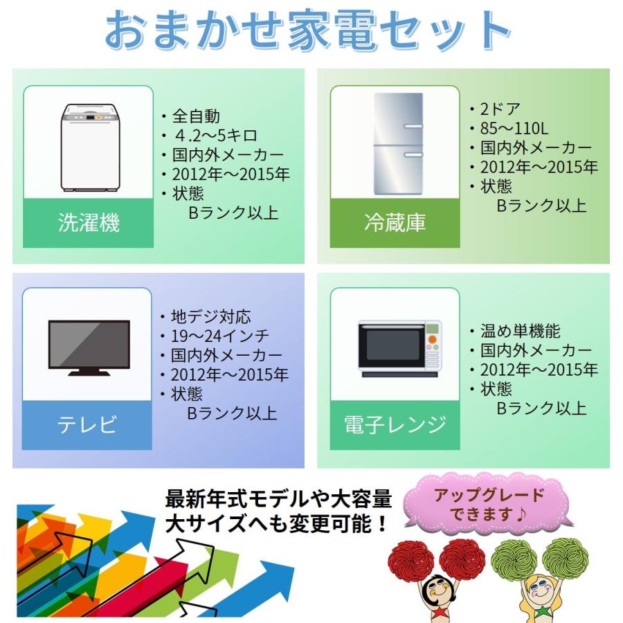 リサイクル家電おまかせ2点セット】キレイで安くて設置込み！新生活