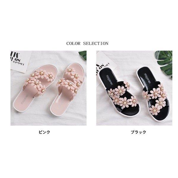 サンダルレディース靴シューズぺたんこドット花柄可愛いリゾートエレガンス美足ビーチサンダル歩きやすい疲れない美脚夏新作 サンダル
