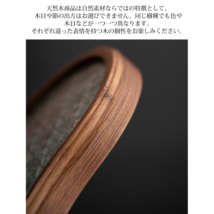 トレー ガラストレイ カフェトレー 木製 茶席 フローラガラス 竹製