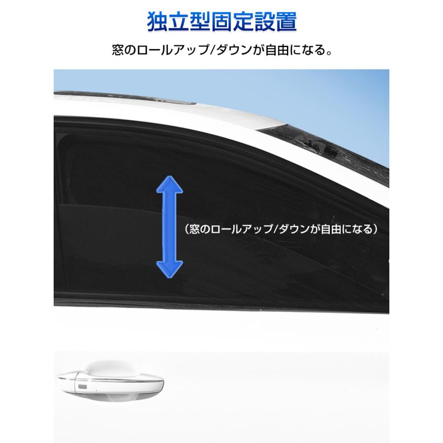 車用 網戸 ウィンドウネット 窓用ネット カーテン 日除け 遮光カーテン