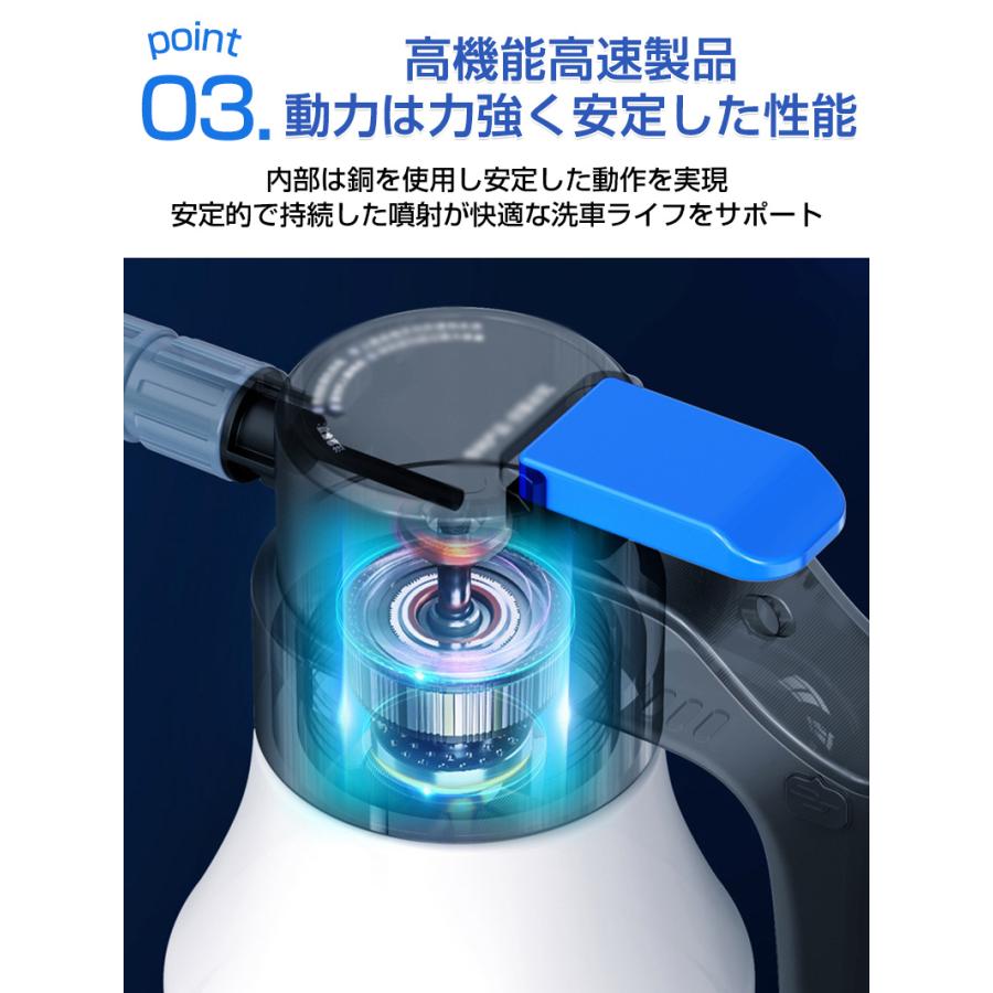 最新 電動フォームガン 洗車 噴霧器 洗車フォームガン ホース不要 電動