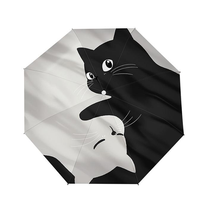 日傘 猫 傘 折りたたみ傘 雨傘 ねこ 猫柄 遮熱効果 猫柄傘 ジャンプ傘