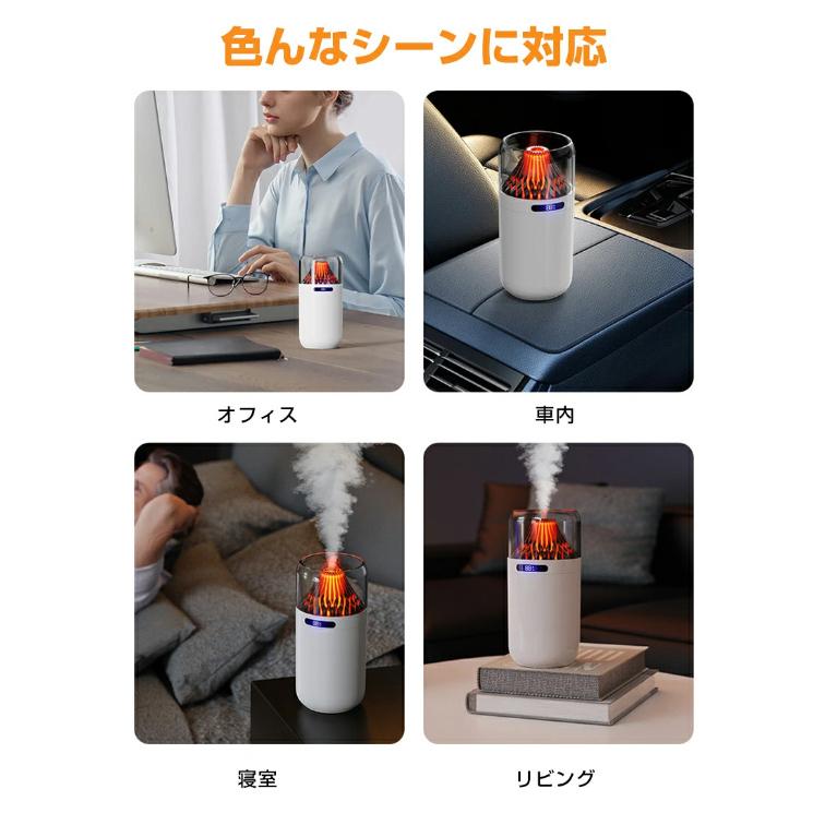 加湿器 卓上 充電式 車用 Type-C充電式 卓上加湿器 大容量360ML 3段階