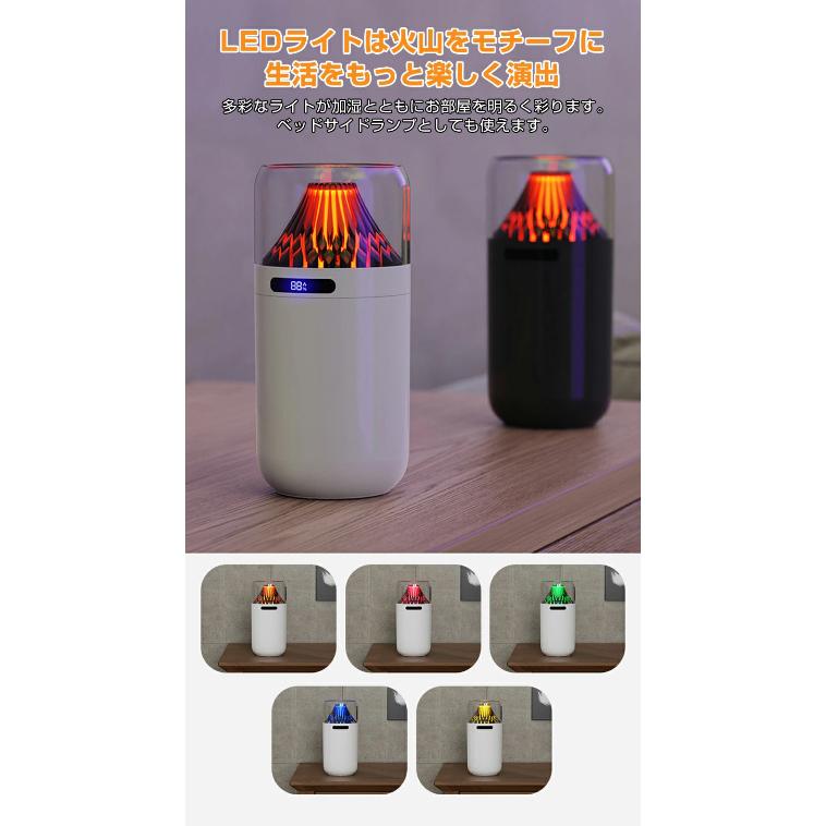 加湿器 卓上 充電式 車用 Type-C充電式 卓上加湿器 大容量360ML 3段階