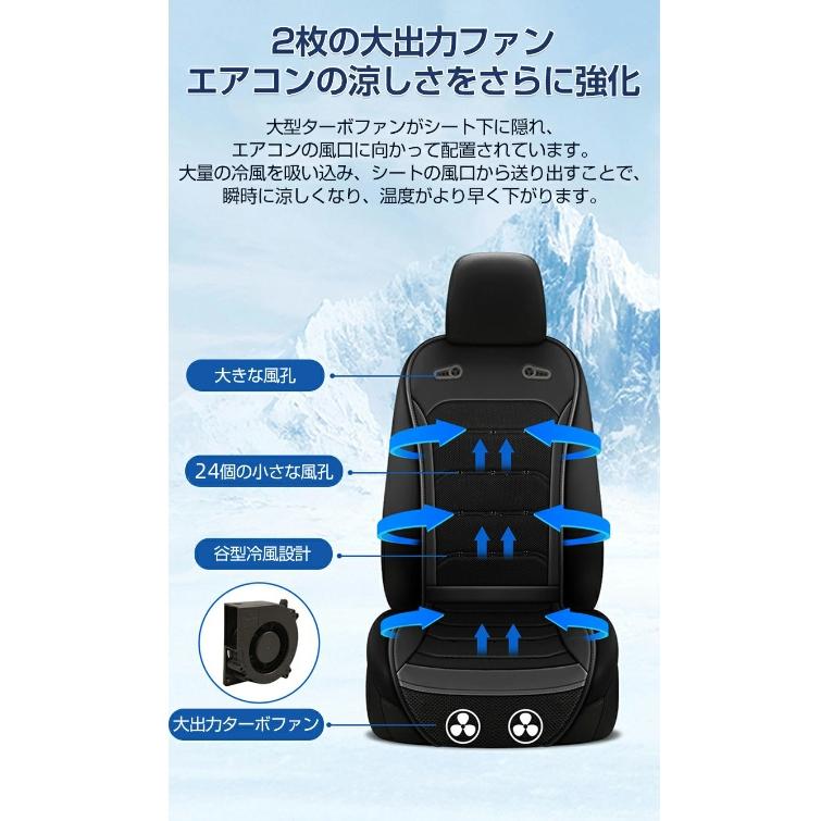 2025進化超大風量 クールシート 車 無段階調整 12V/24V対応 クールカー