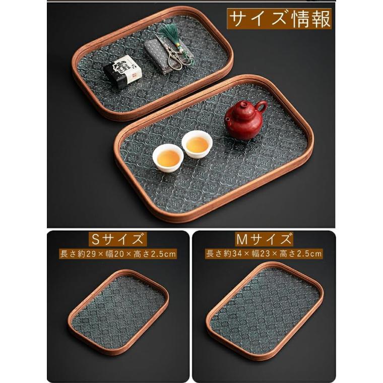 花海棠柄トレー トレイ ガラス 盛器 花柄 カフェトレー ティートレー
