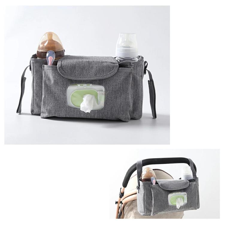 ベビーカーバッグ ベビーカー収納カバー ベビーカー 荷物入れ ドリンクホルダー アンダーバッグ スマホホルダー ポーチ 仕切り 軽量 保冷 荷物掛け |  | 15