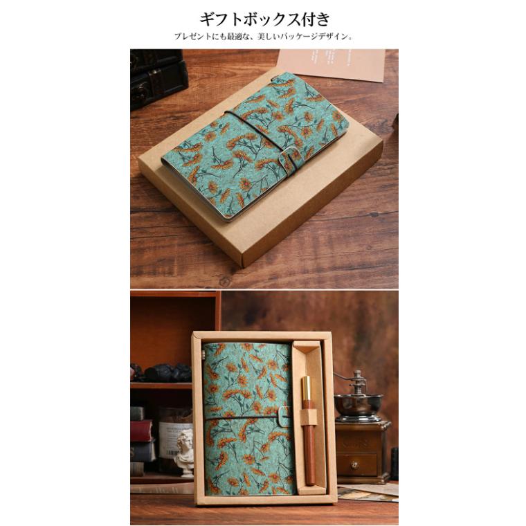 A6 韓国風 インスタ風 レトロ手帳 学生 小花柄 携帯 日記 計画 多機能