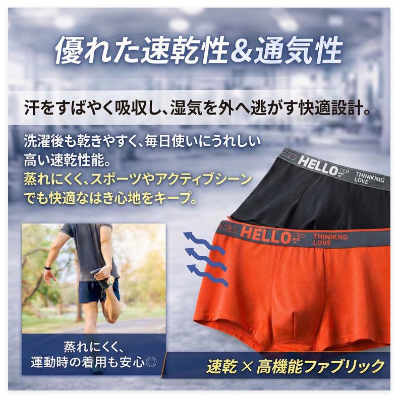 3枚セット ボクサーパンツ メンズ 下着 大きいサイズ 吸汗速乾 抗菌