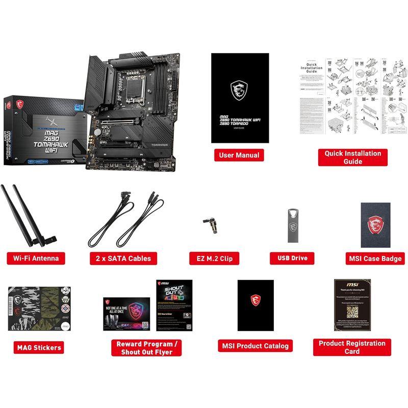 MSI MAG Z690 TOMAHAWK WIFI マザーボード ATX Intel Z690チップセット搭載 MB5603