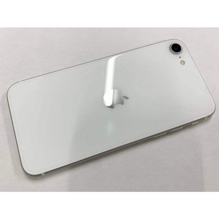 【美品・中古】iPhone SE2 64GB ホワイト 本体　カバー付き セイモバイル☆【中古：Bランク】SIMフリー iPhone SE2 64GB ホワイト