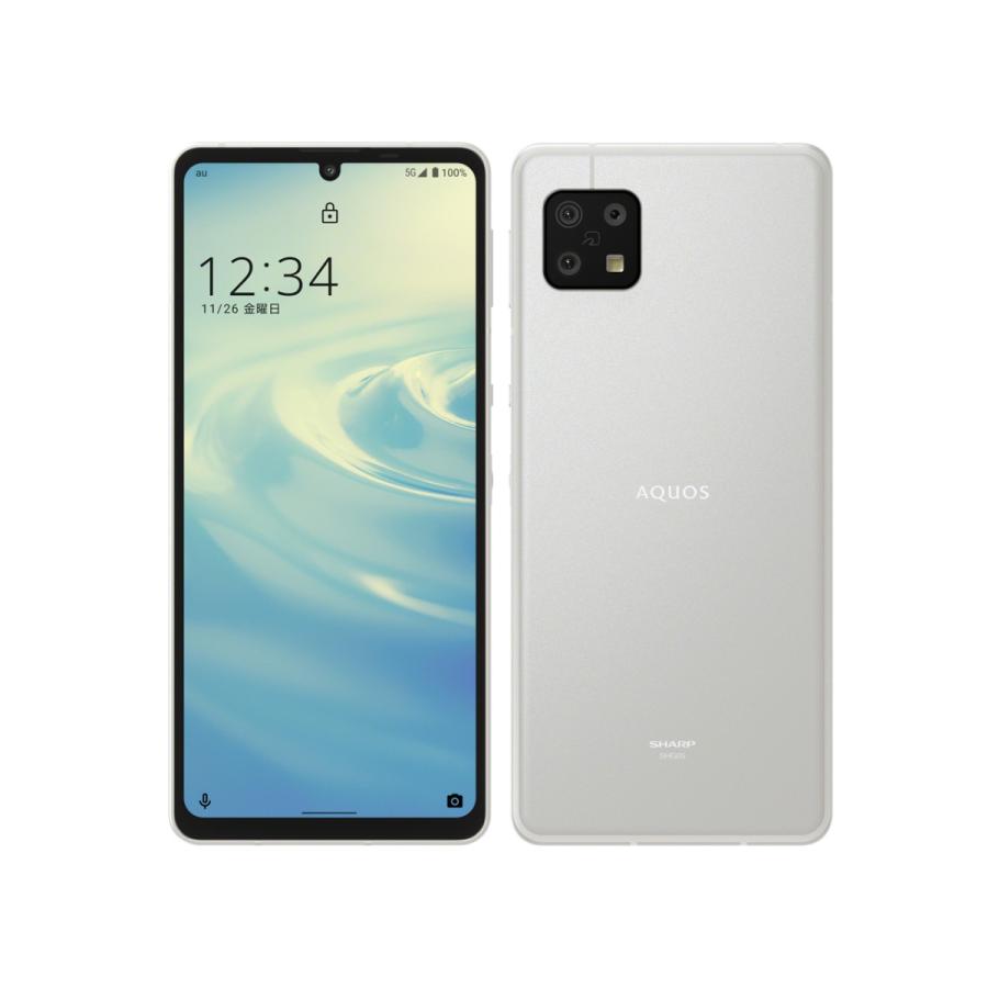 【外観美品】AQUOS sense6 SHG05 シルバー au SIMフリー AQUOS sense セイモバイル☆SIMフリー au sense6 SHG05 [シルバー
