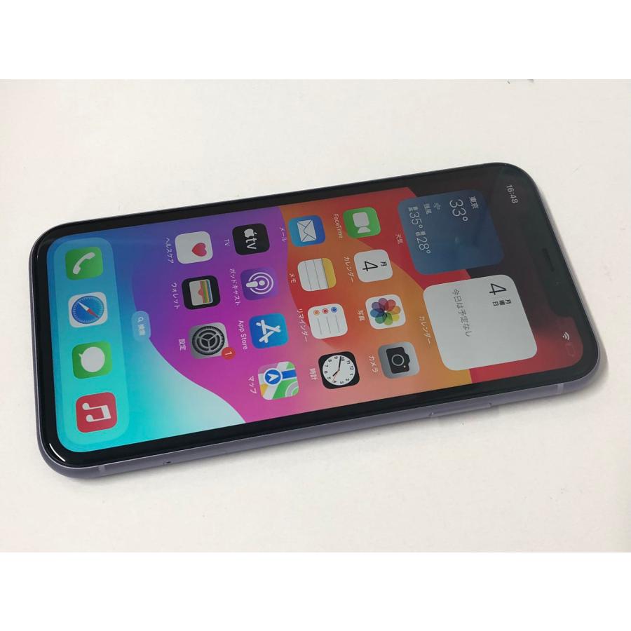 35 iPhone11 パープル SIMフリー バッテリー100%