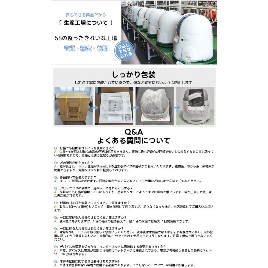 オープンタイプ】自動 ネコトイレ 自動清掃 アプリ対応 65L大 オープンタイプ】自動 ネコトイレ 自動清掃 アプリ対応 65L大