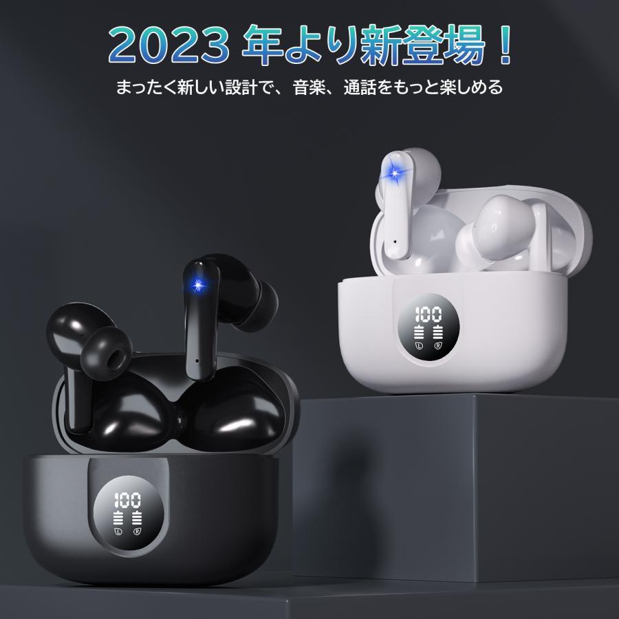 WAPIK ワイヤレスイヤホン イヤホン 高音質HiFi Bluetooth5.3 ノイズ