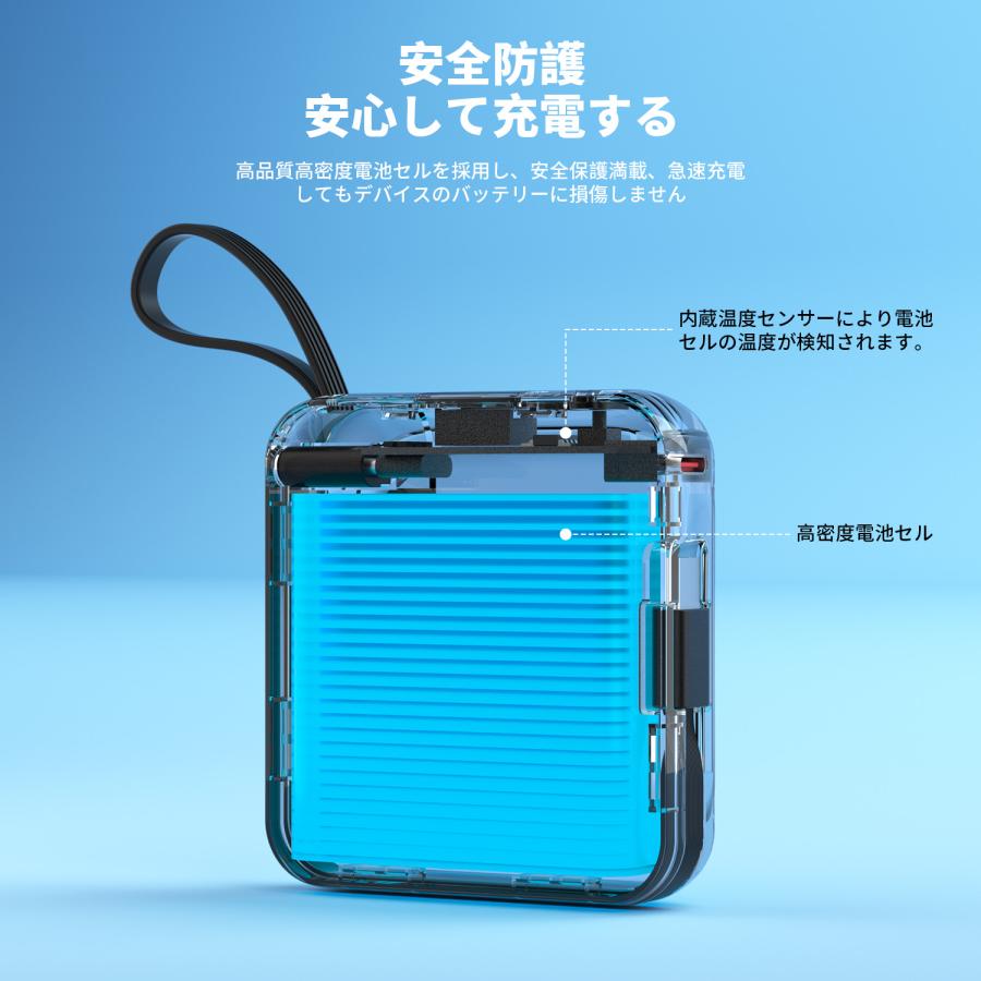 モバイルバッテリー スマホ充電器 大容量 防災電源 10000mAh 小型 急速充電器 PSE認証済 残量表示 携帯充電器 iPhone/iPad/Android対応 | WAPIK | 12