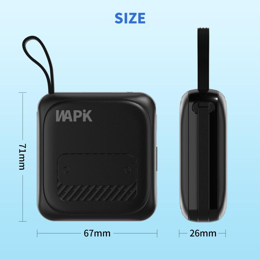 モバイルバッテリー スマホ充電器 大容量 防災電源 10000mAh 小型 急速充電器 PSE認証済 残量表示 携帯充電器 iPhone/iPad/Android対応 送料無料 | WAPIK | 17