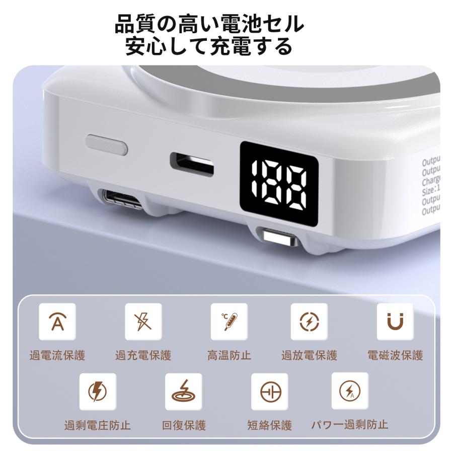 モバイルバッテリー スマホ充電器 大容量 防災電源 10000mAh 小型 急速充電器 PSE認証済 残量表示 携帯充電器 iPhone/iPad/Android対応 送料無料 | WAPIK | 12