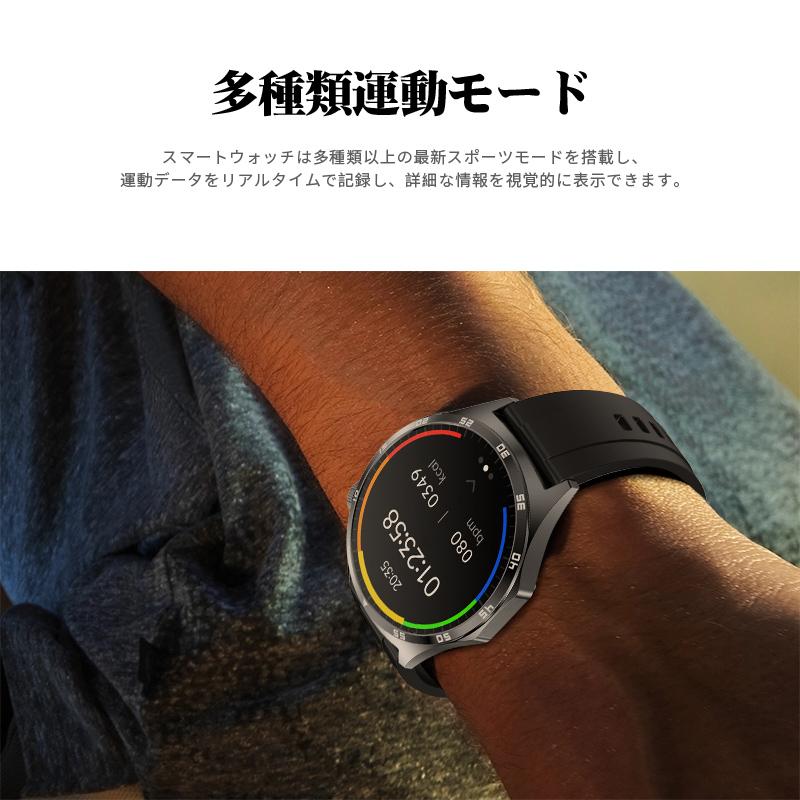 スマートウォッチ 血圧測定 通話機能 着信通知 心拍数 血中酸素 体温測定 睡眠 歩数計 運動管理 音楽・カメラ制御 IP67防水 android iPhone | WAPIK | 08