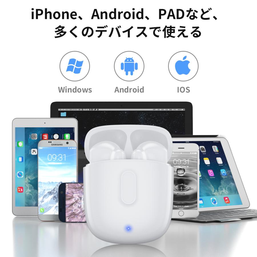 ワイヤレスイヤホン Bluetooth 5.4 ワイヤレスヘッドセット インナーイヤー型 ブルートゥースイヤホン ENCノイズキャンセリング HIFI高音質 超軽量 | WAPIK | 09