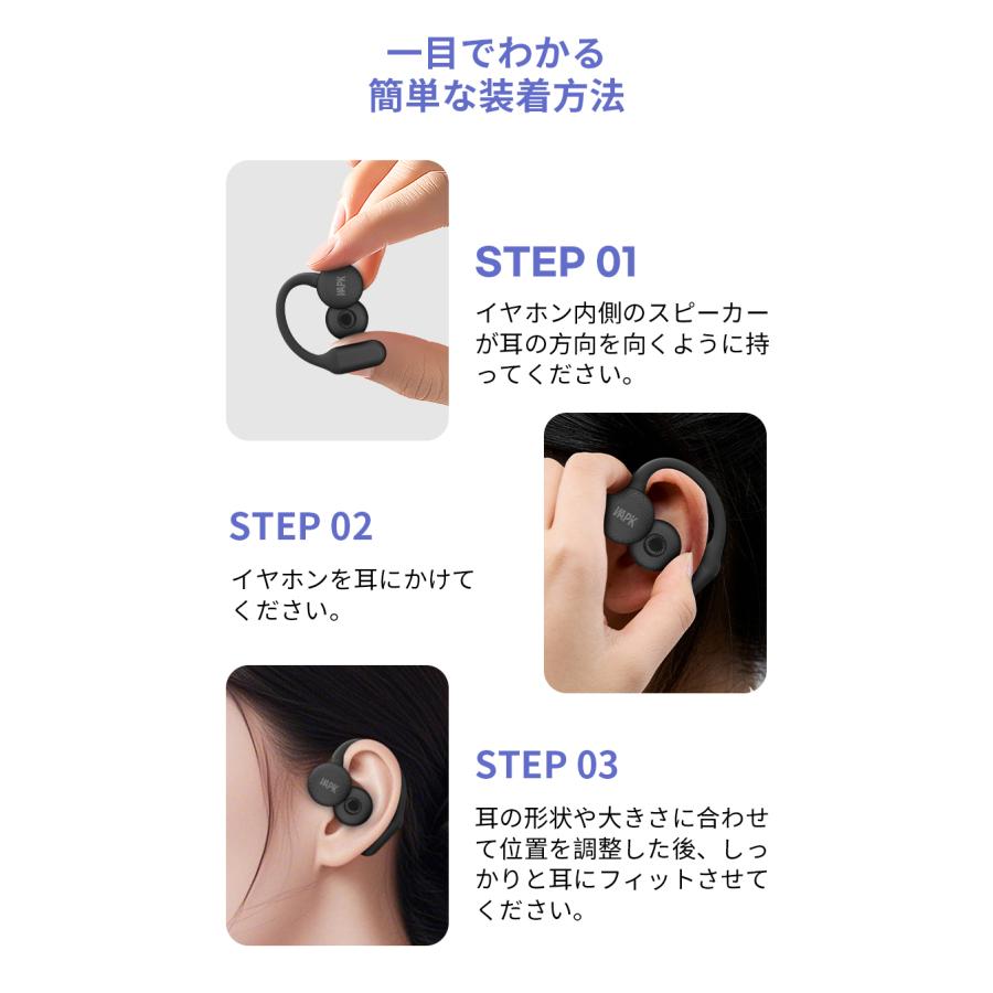 WAPIK ワイヤレスイヤホン イヤホン 高音質HiFi Bluetooth6.0 ノイズキ